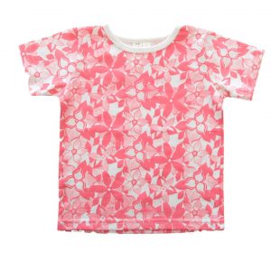 Product image of baby t-shirt with coral colour print