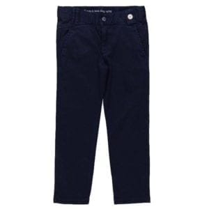 image of boys stretch twill trousers in navy blue, very stylish